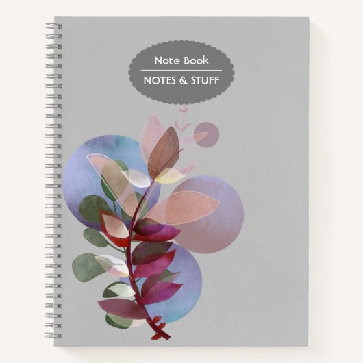 Farbige Blume in Notebooks Notizblock (Vorderseite)