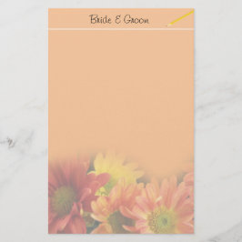 Farbige Blume in Rot, Gelb und Orange.