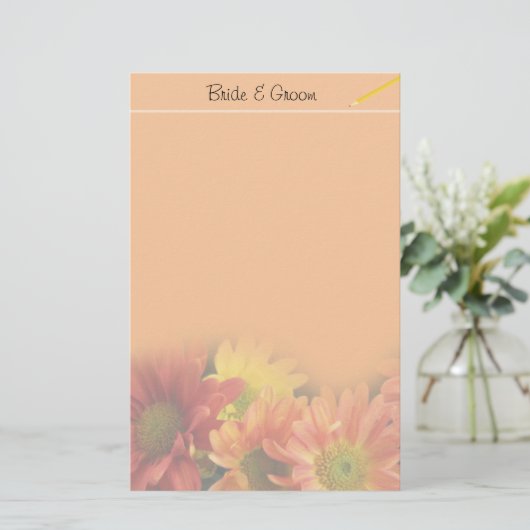 Farbige Blume in Rot, Gelb und Orange. (Stehend Vorderseite)