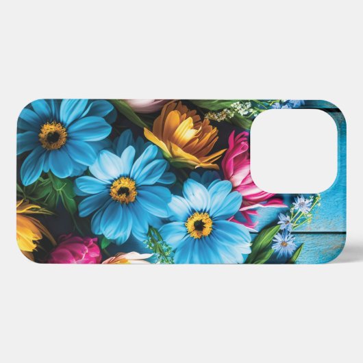 Farbige Blume iPhone Hülle (Rückseite (Horizontal))