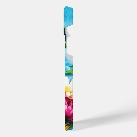 Farbige Blume iPhone Hülle (Linke Seite)