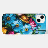 Farbige Blume iPhone Hülle (Rückseite (Horizontal))