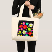 Farbige Blume Jumbo Stoffbeutel (Vorderseite (Produkt))