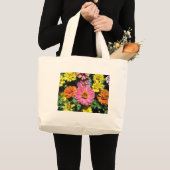 Farbige Blume Jumbo Stoffbeutel (Vorderseite (Produkt))