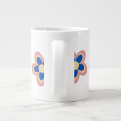 Farbige Blume Jumbo-Tasse (Rückseite)