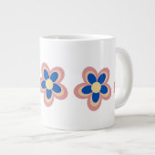 Farbige Blume Jumbo-Tasse (Vorderseite Rechts)