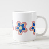 Farbige Blume Jumbo-Tasse (Rechts)
