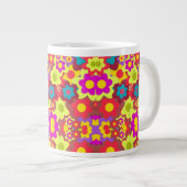Farbige Blume Jumbo-Tasse (Vorderseite Rechts)