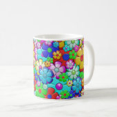 Farbige Blume Kaffeetasse (VorderseiteRechts)