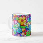 Farbige Blume Kaffeetasse (Vorderseite Links)