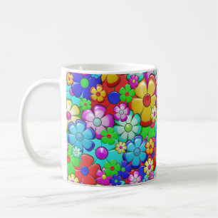 Farbige Blume Kaffeetasse