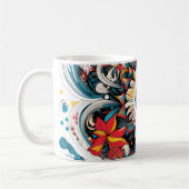 Farbige Blume Kaffeetasse (Links)