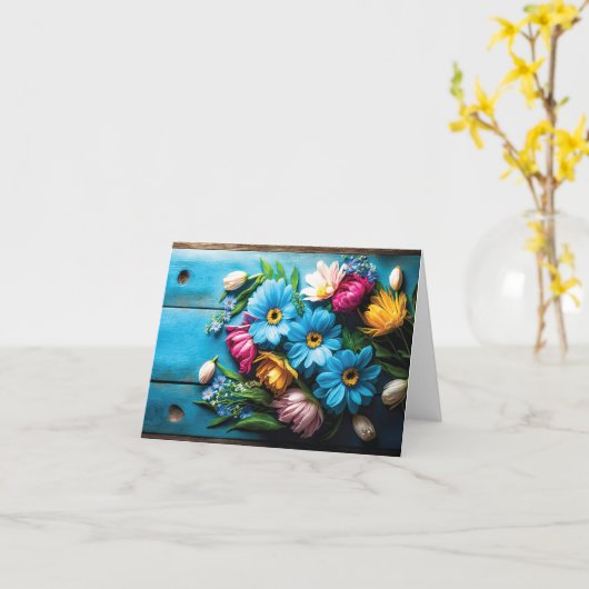 Farbige Blume Karte (Gelbe Blume)