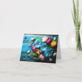 Farbige Blume Karte (Vorderseite)