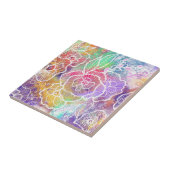 Farbige Blume Keramik Tile Fliese (Seite)