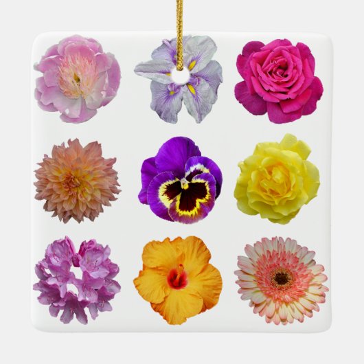 Farbige Blume Keramikornament (Rückseite)