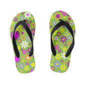 Farbige Blume Kinder Flip Flops Kinderbadesandalen (Fußbett)