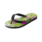 Farbige Blume Kinder Flip Flops Kinderbadesandalen (Schrägansicht)