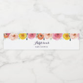 Farbige Blume Kinderdusche Wasserflaschen Etikette Wasserflaschenetikett (Einzelnes Label)