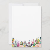 Farbige Blume Kinderspielplatz Einladung (Rückseite)