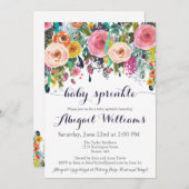 Farbige Blume Kinderspielplatz Einladung (Vorne/Hinten)