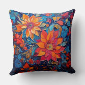 Farbige Blume Kissen (Rückseite)