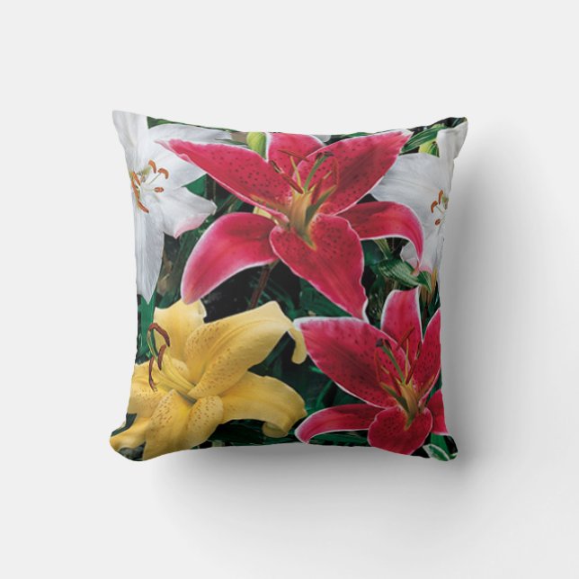 Farbige Blume Kissen (Vorderseite)