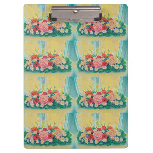 Farbige Blume Klemmbrett