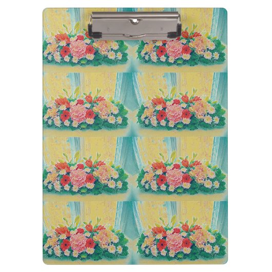 Farbige Blume Klemmbrett (Vorderseite)
