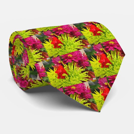 farbige Blume Krawatte (Gerollt)