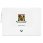 [Farbige Blume] Lantana camara - Grußkarte (Rückseite Horizontal)