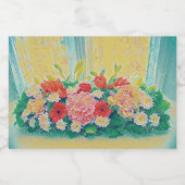 Farbige Blume Lebensmitteletikett (Einzelnes Label)