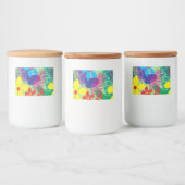 Farbige Blume Lebensmitteletikett (Flaschen)