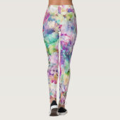 Farbige Blume Leggings (Rückseite)