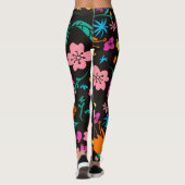 Farbige Blume Leggings (Rückseite)