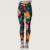 Farbige Blume Leggings (Vorderseite)