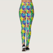 Farbige Blume Leggings (Rückseite)