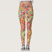 Farbige Blume Leggings (Vorderseite)