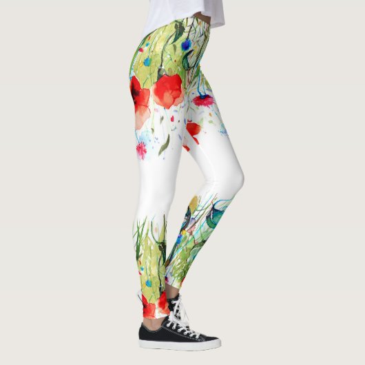 Farbige Blume Leggings (Rechts)