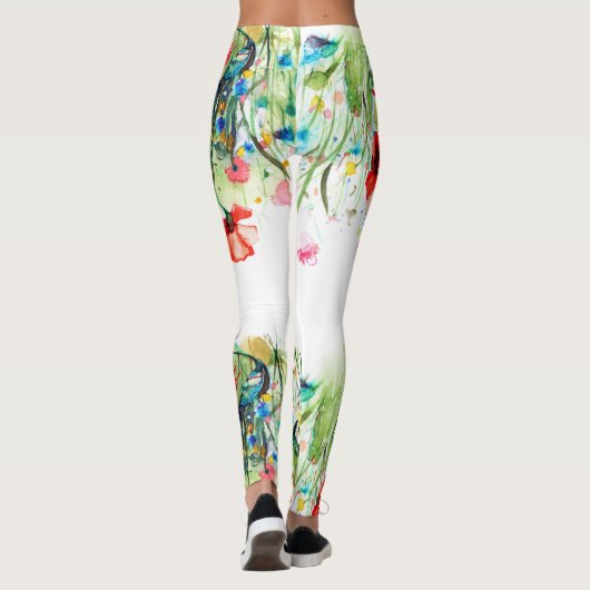 Farbige Blume Leggings (Rückseite)