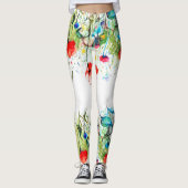 Farbige Blume Leggings (Vorderseite)