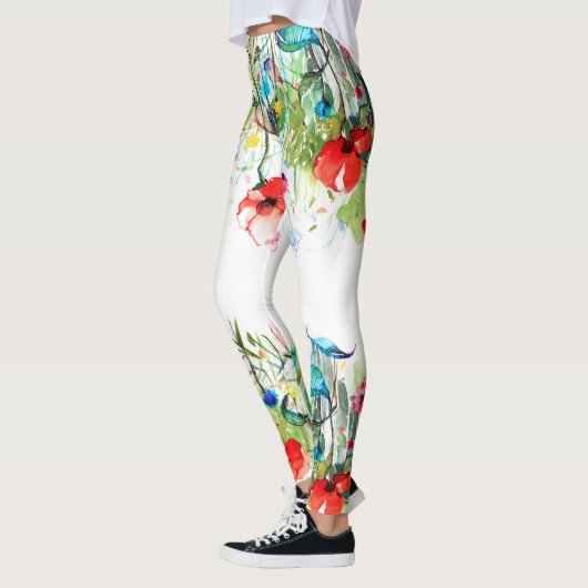 Farbige Blume Leggings (Links)