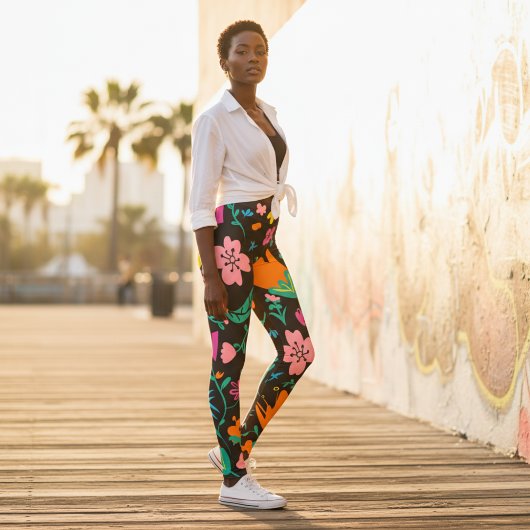 Farbige Blume Leggings