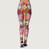 Farbige Blume Leggings (Rückseite)