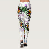 Farbige Blume Leggings (Rückseite)