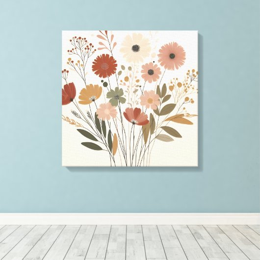 Farbige Blume Leinwand Art (Insitu (Holzboden))