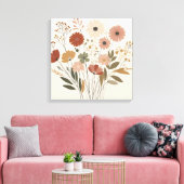 Farbige Blume Leinwand Art (Insitu (Wohnzimmer))