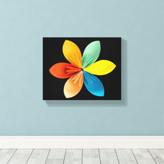 Farbige Blume Leinwanddruck (Insitu (Holzboden))