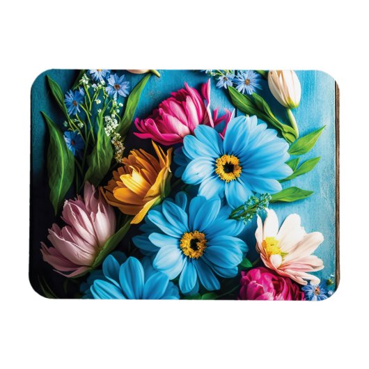 Farbige Blume Magnet (Horizontal)