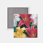 Farbige Blume Magnet (Vorderseite/Rückseite)